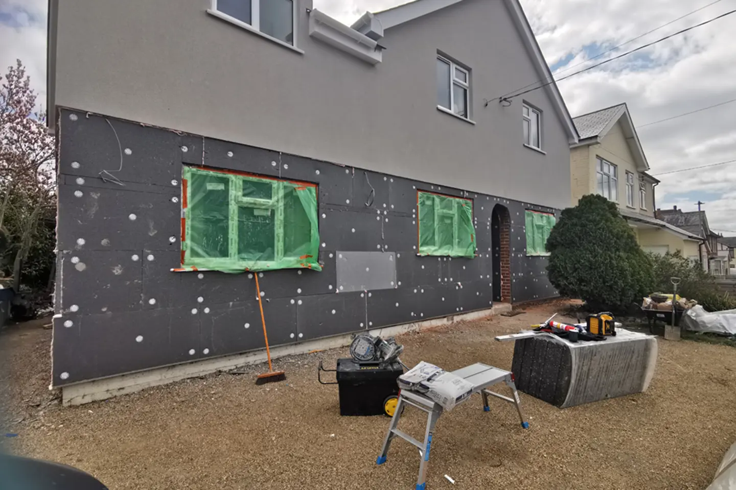 External wall insulation and silicone render in Sudbury 3